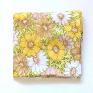Vintage Cannon Flower Power Twin Flat Sheet
